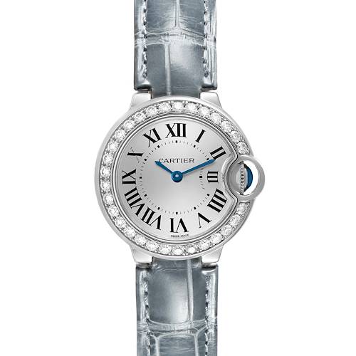 Photo of Cartier Ballon Bleu 28 White Gold Diamond Ladies Watch WE900351