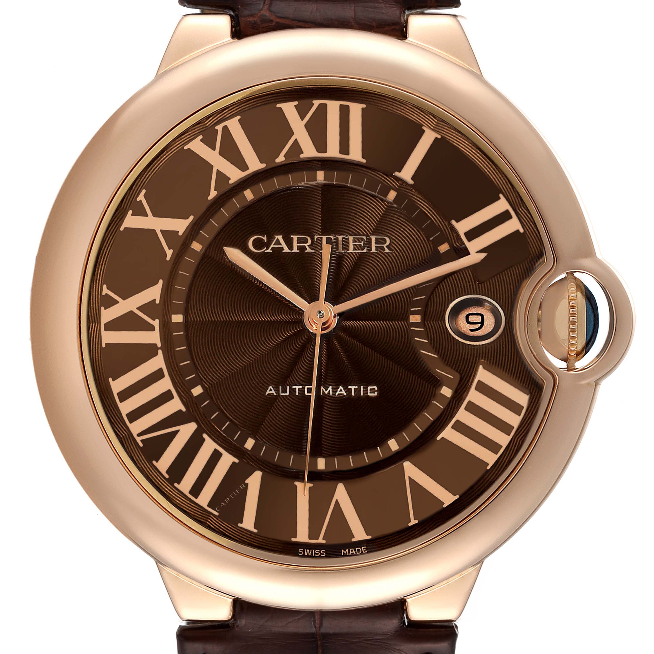 Cartier Ballon Bleu 42 mm Rose Gold Automatic Mens Watch