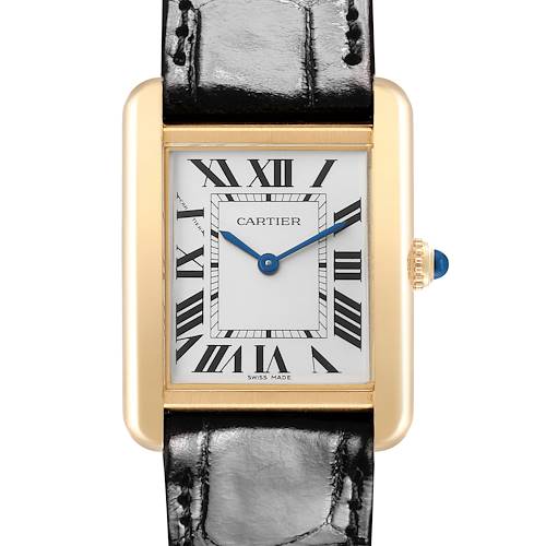 Photo of Cartier Tank Solo Small Steel Yellow Gold Ladies Watch W1018755
