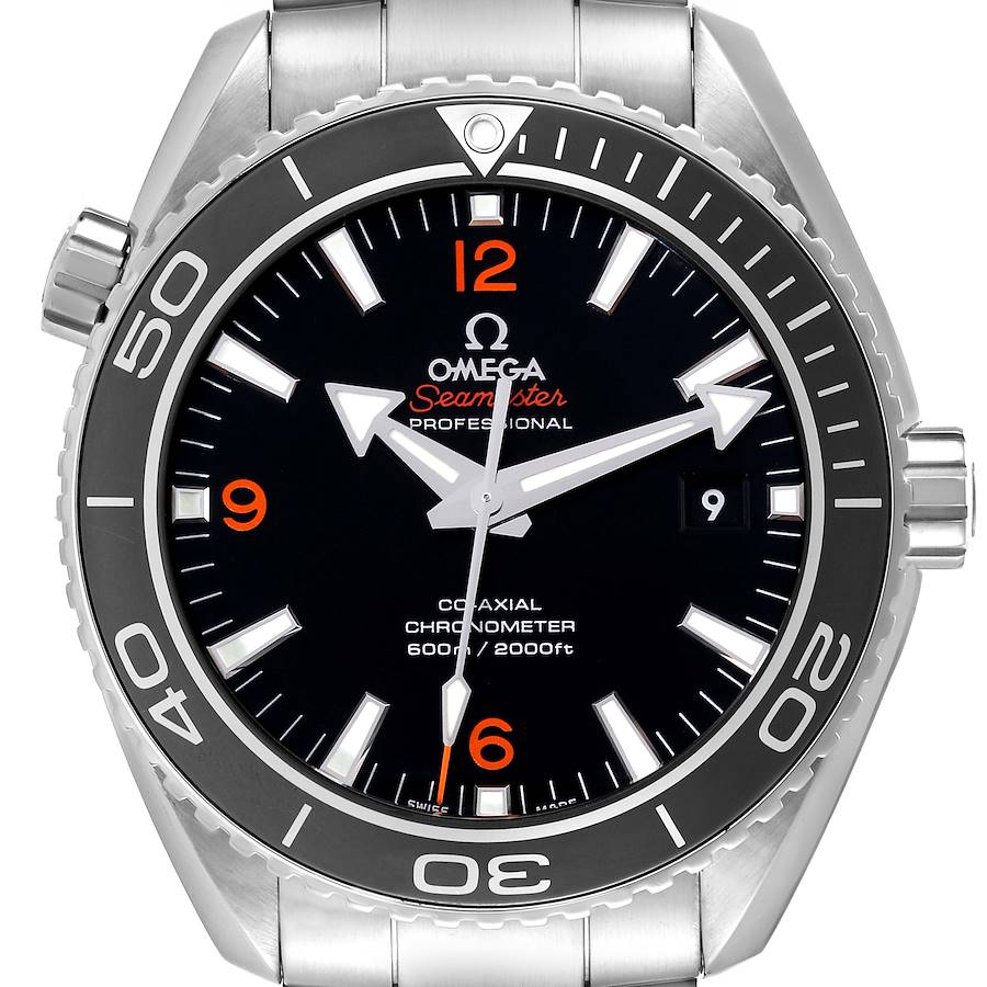 Omega Seamaster Planet Ocean Black Dial Steel Watch 232.30.46.21.01.003 Box Card SwissWatchExpo