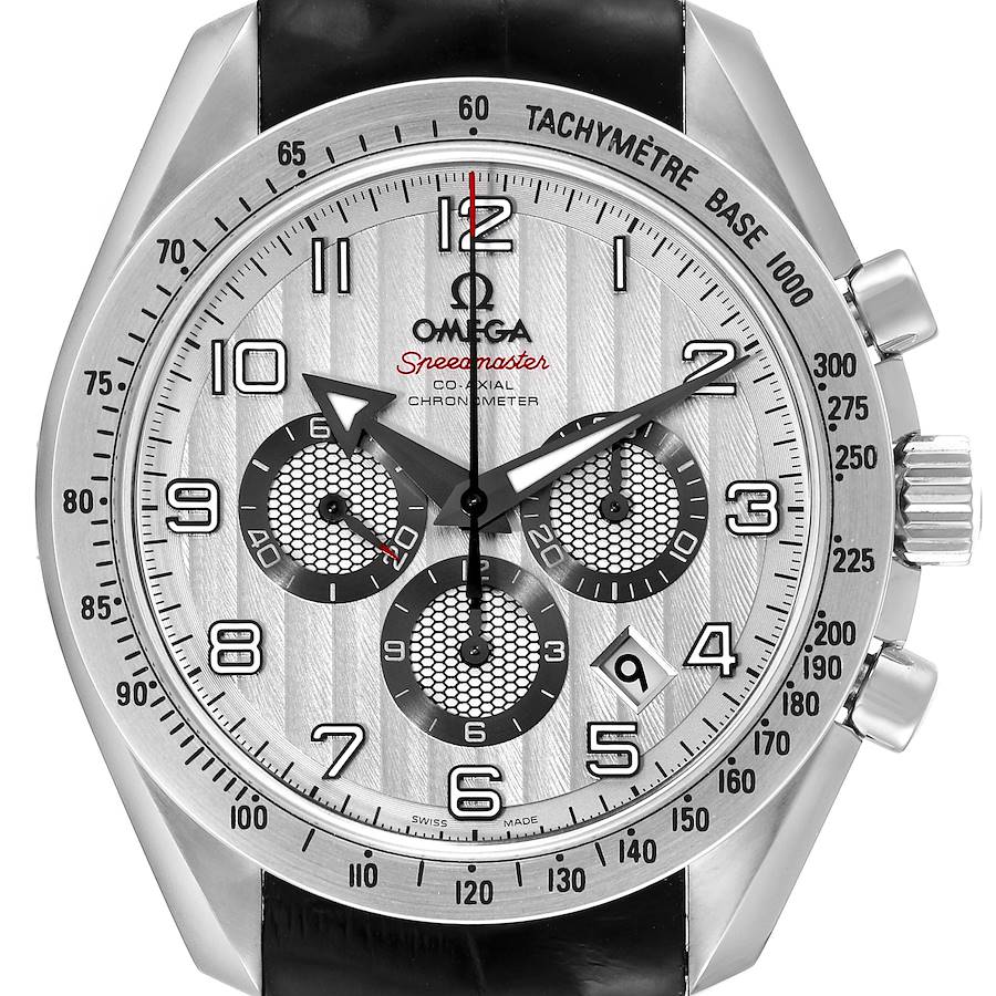 Omega Speedmaster Broad Arrow Silver Dial Watch 321.13.44.50.02.001 Box Card SwissWatchExpo