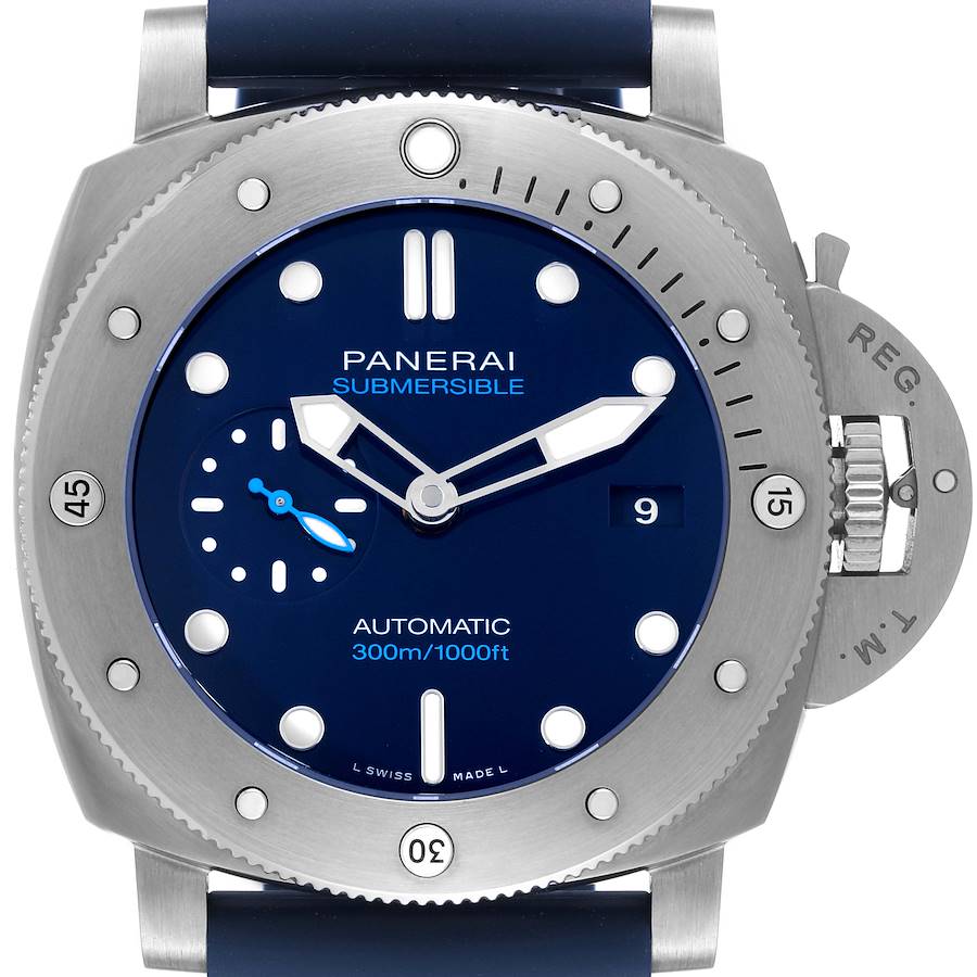 Panerai Submersible BMG-TECH Blue Dial Mens Watch PAM00692 Box Card SwissWatchExpo
