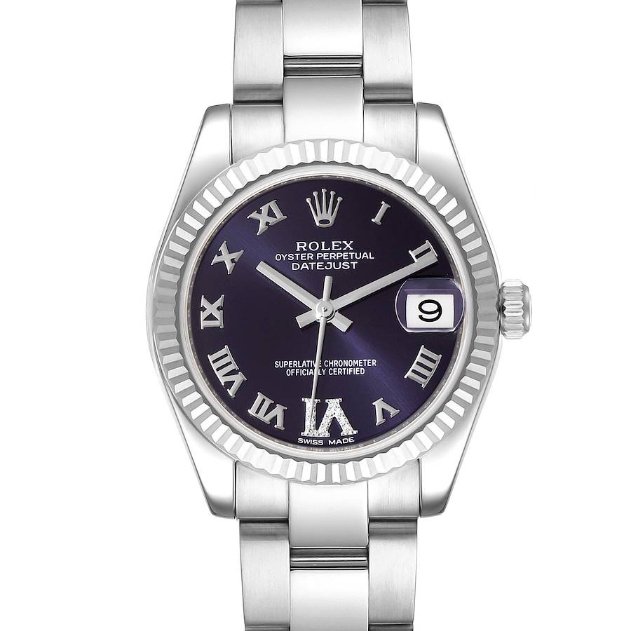 Rolex Datejust Midsize Steel White Gold Diamond Ladies Watch 178274 Unworn SwissWatchExpo