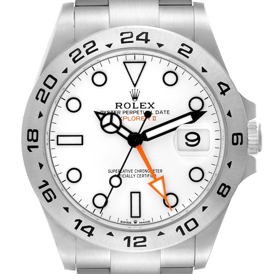Rolex Explorer II 42mm Polar White Dial Steel Mens Watch 226570 SwissWatchExpo