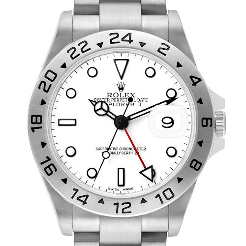 Photo of Rolex Explorer II Polar White Steel Mens Watch 16570 Box Papers