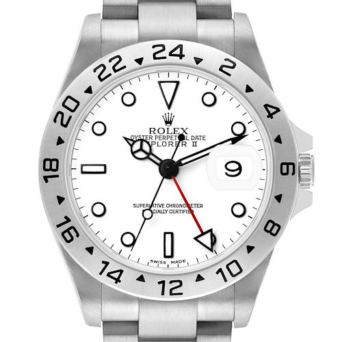 Photo of Rolex Explorer II Polar White Steel Mens Watch 16570 Box Papers