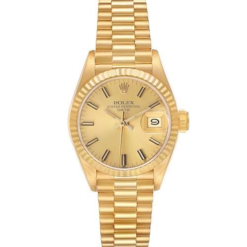Photo of Rolex President Datejust Yellow Gold Ladies Watch 69178