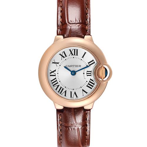Photo of Cartier Ballon Bleu 28 Rose Gold Silver Dial Ladies Watch W6900256
