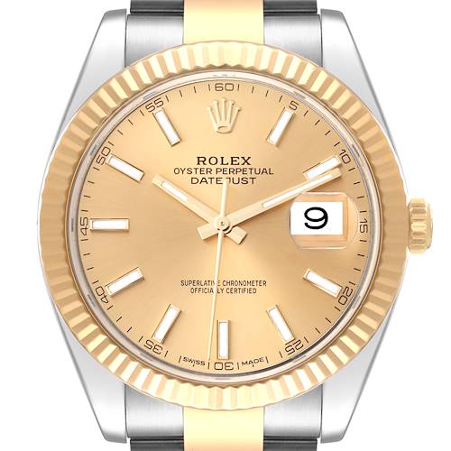 Photo of Rolex Datejust 41 Steel Yellow Gold Champagne Dial Mens Watch 126333