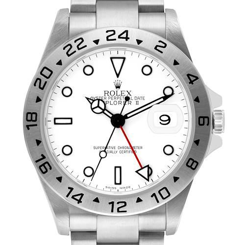 Photo of Rolex Explorer II Polar White Parachrom Hairspring Steel Mens Watch 16570