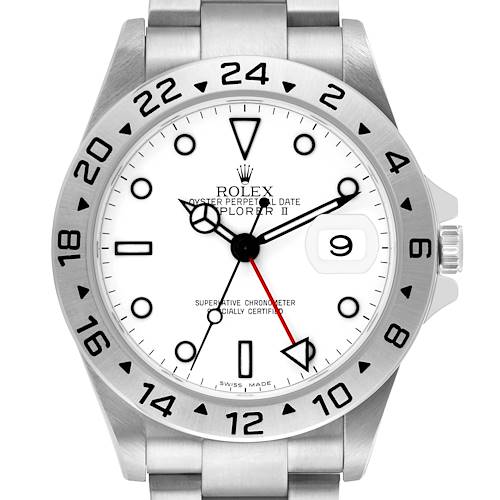 Photo of Rolex Explorer II Polar White Parachrom Hairspring Steel Mens Watch 16570