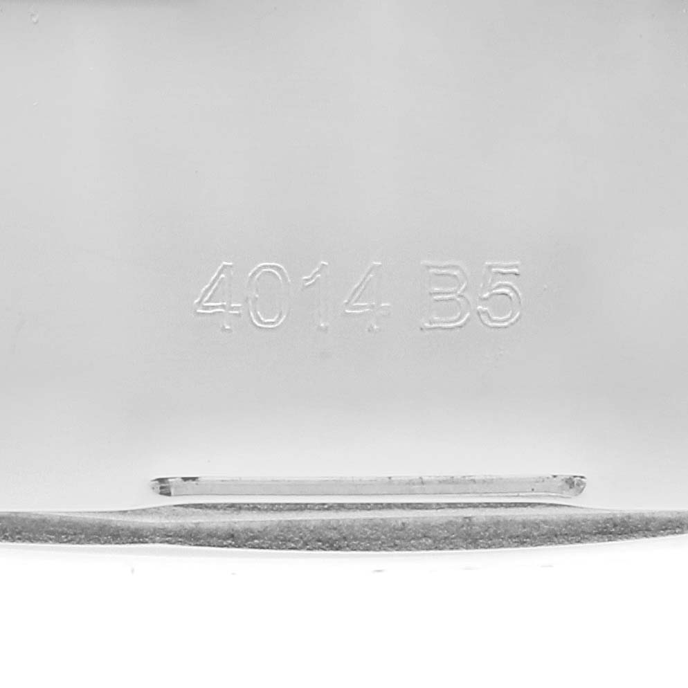 This close-up image shows the reference number "4014 B5" on the casing of a Breitling Avenger A13371 Men's Stainless Steel White Dial A13371 Men's Stainless Steel White Dial model.