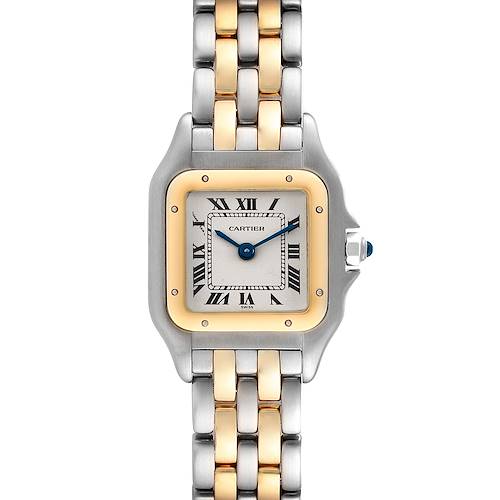 Photo of Cartier Panthere Ladies Steel Yellow Gold 2 Row Ladies Watch W25029B6 Box Papers