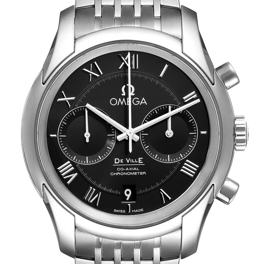 Omega DeVille Co-Axial Chronograph Steel Mens Watch 431.10.42.51.01.001 Unworn SwissWatchExpo