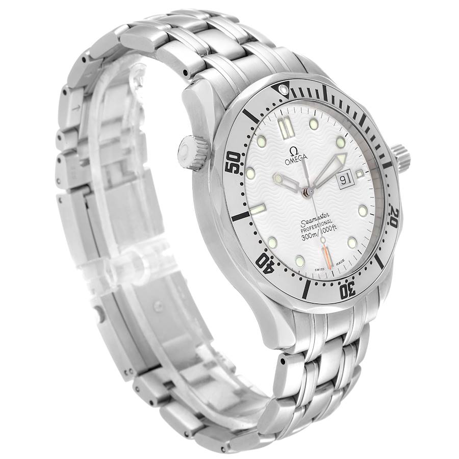Omega Seamaster 300m White Wave Dial 41mm Mens Watch 2542.20.00