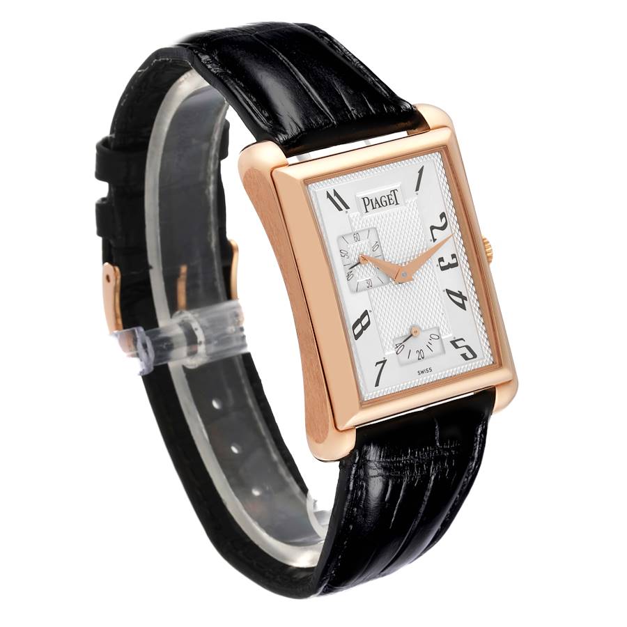 Piaget Black Tie Emperador Coussin Rose Gold Mens Watch G0A33070