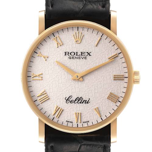 Photo of Rolex Cellini Classic Yellow Gold Anniversary Dial Watch 5115 Box Papers