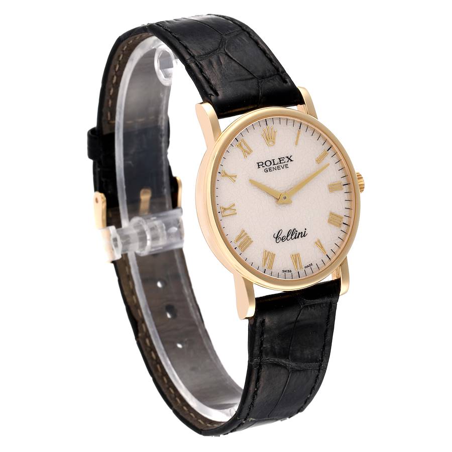 Rolex Cellini Classic Yellow Gold Anniversary Dial Watch 5115 Box ...