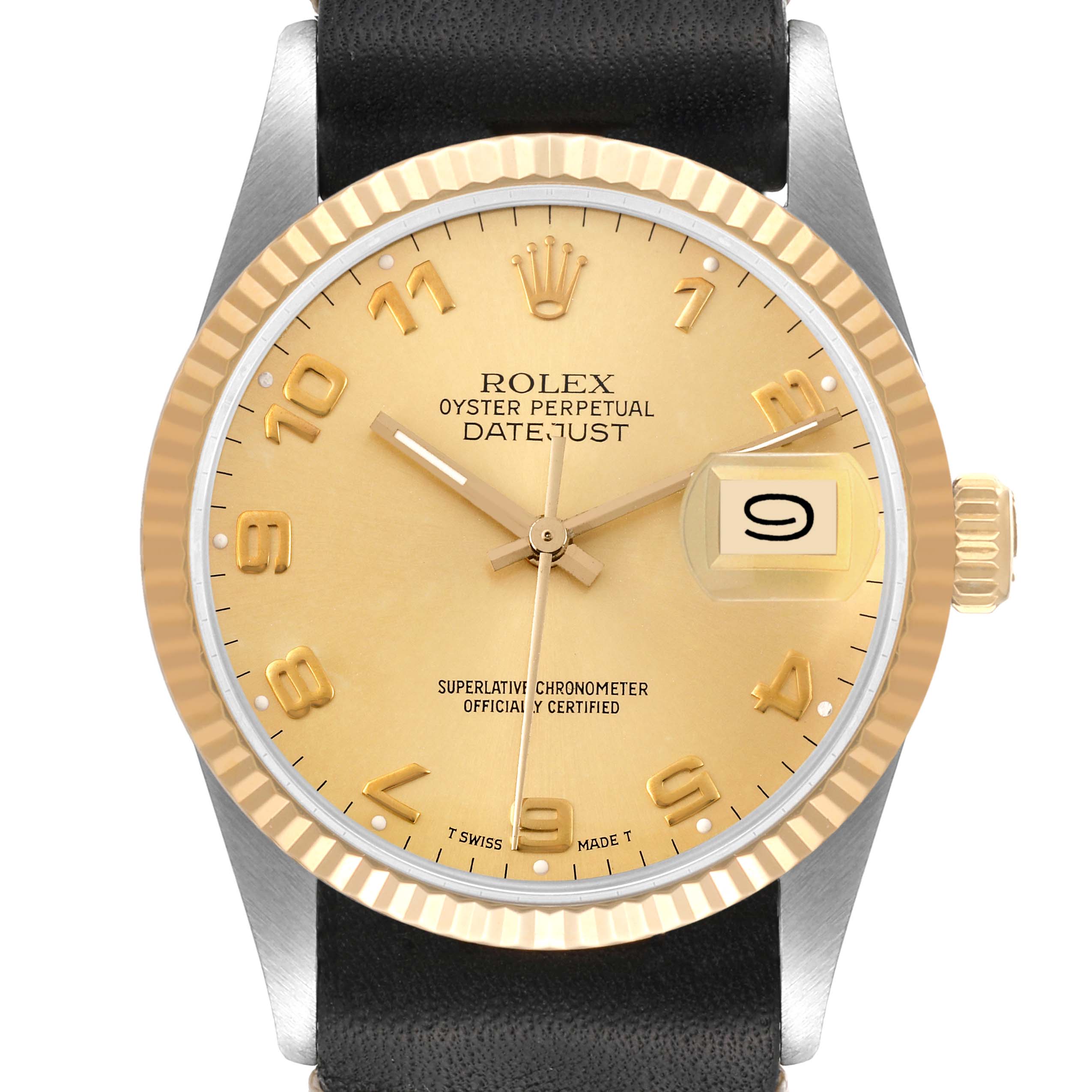 Rolex 36 Steel Yellow Gold Strap Vintage Watch 16013 | SwissWatchExpo