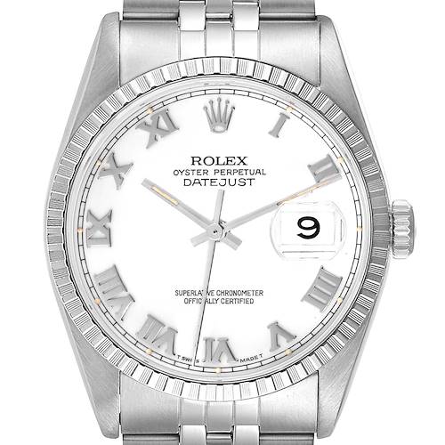 Photo of Rolex Datejust 36 White Roman Dial Jubilee Bracelet Steel Mens Watch 16220