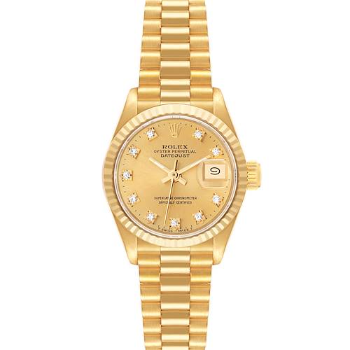 ROLEX, REFERENCE 69158 DATEJUST A LADY'S YELLOW GOLD AND DIAMOND SET  AUTOMATIC WRISTWATCH WITH DATE AND BRACELET, CIRCA 1995, Important Watches, 2020