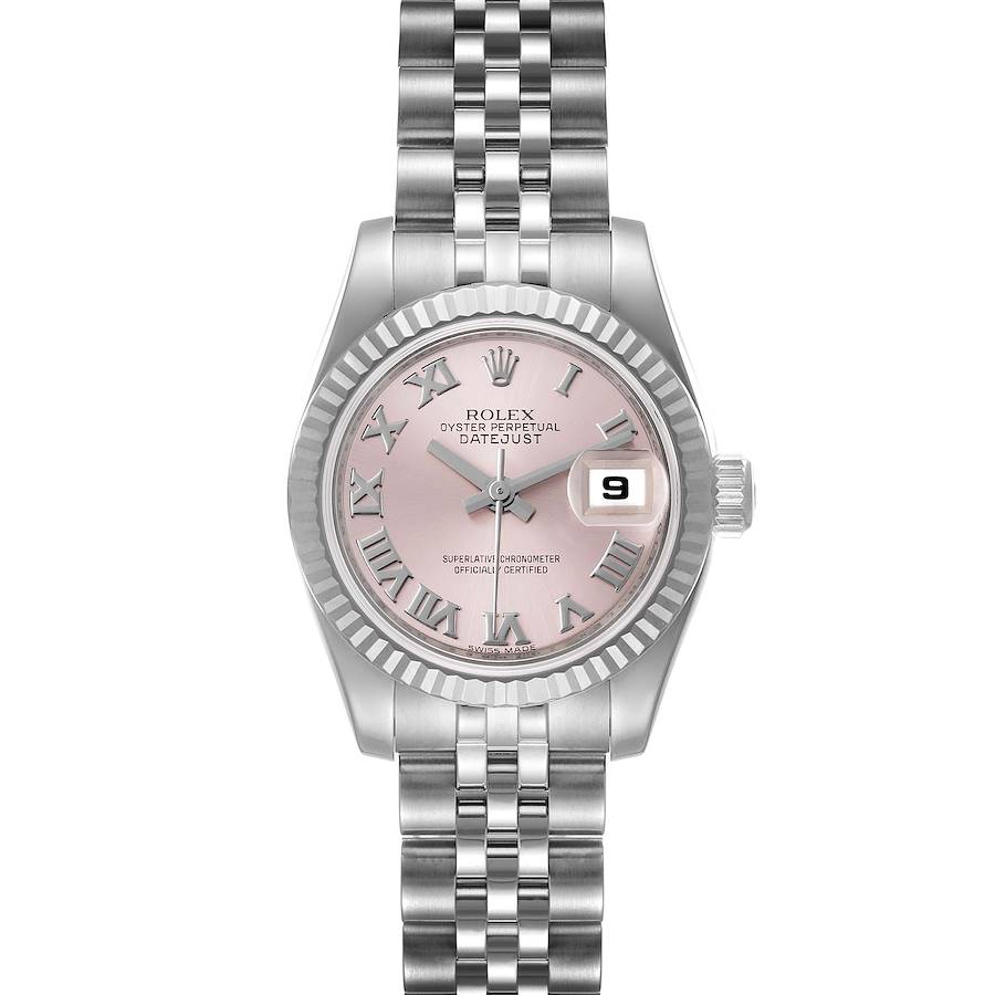 Rolex Datejust Steel White Gold Pink Dial Ladies Watch 179174 Box Card SwissWatchExpo