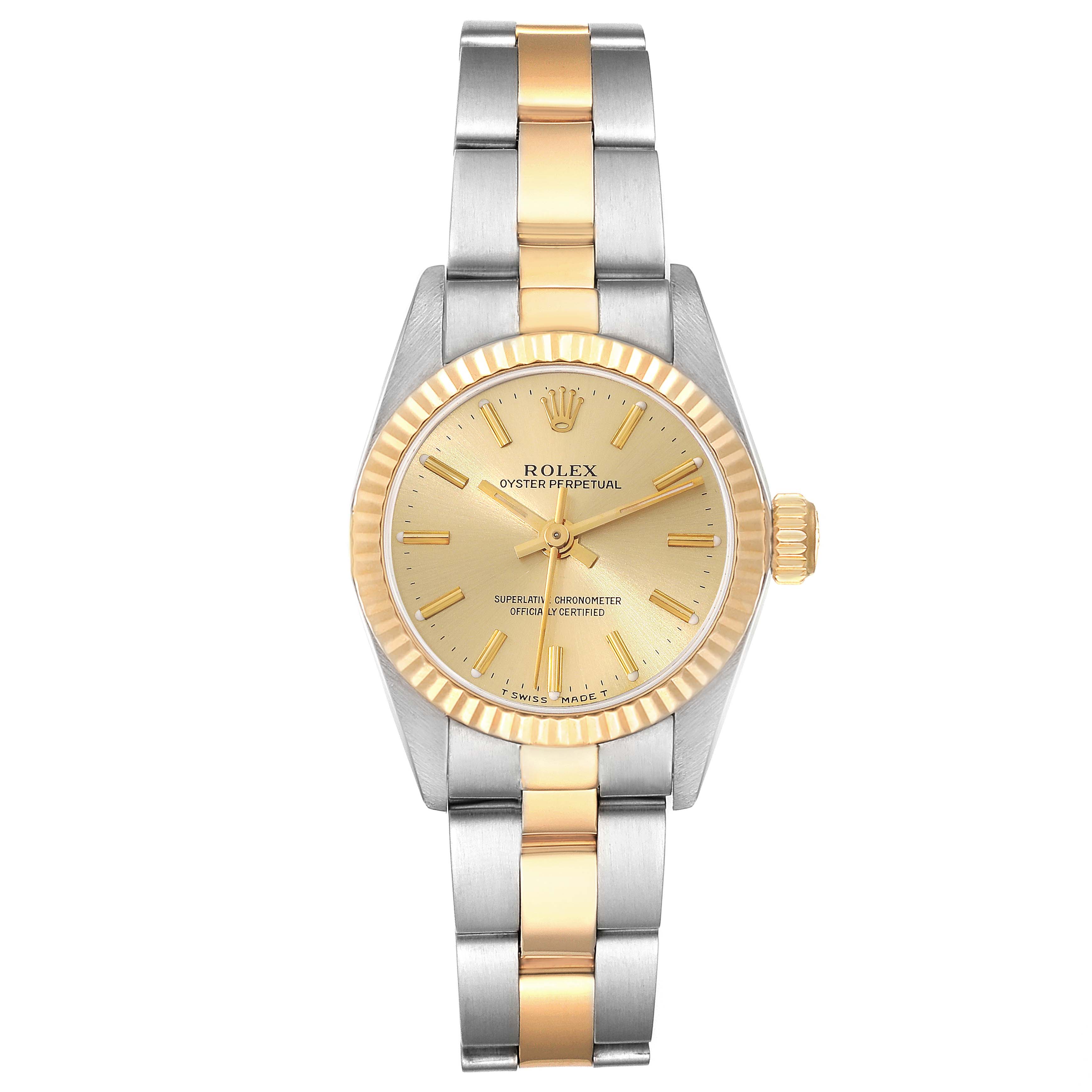 ROLEX OYSTER PERPETUAL LADY 67193 3コマ 39675: Rolex Ladies Oyster Perpetual, Ref. 67193, Box and