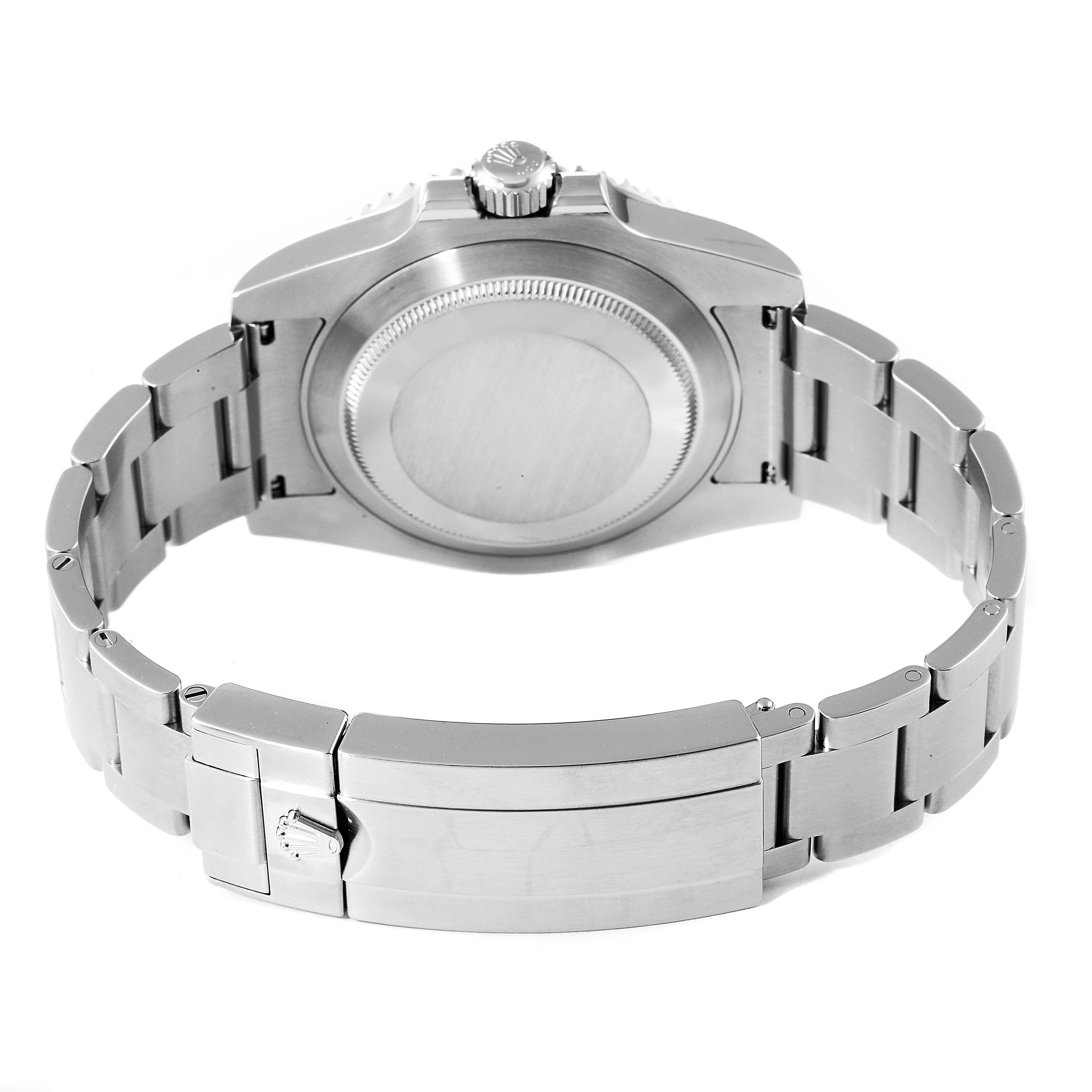 The image shows the back case, crown, and bracelet of a Rolex Submariner 116610 Men
s Stainless Steel Black Dial 116610 Men
s Stainless Steel Black Dial watch.