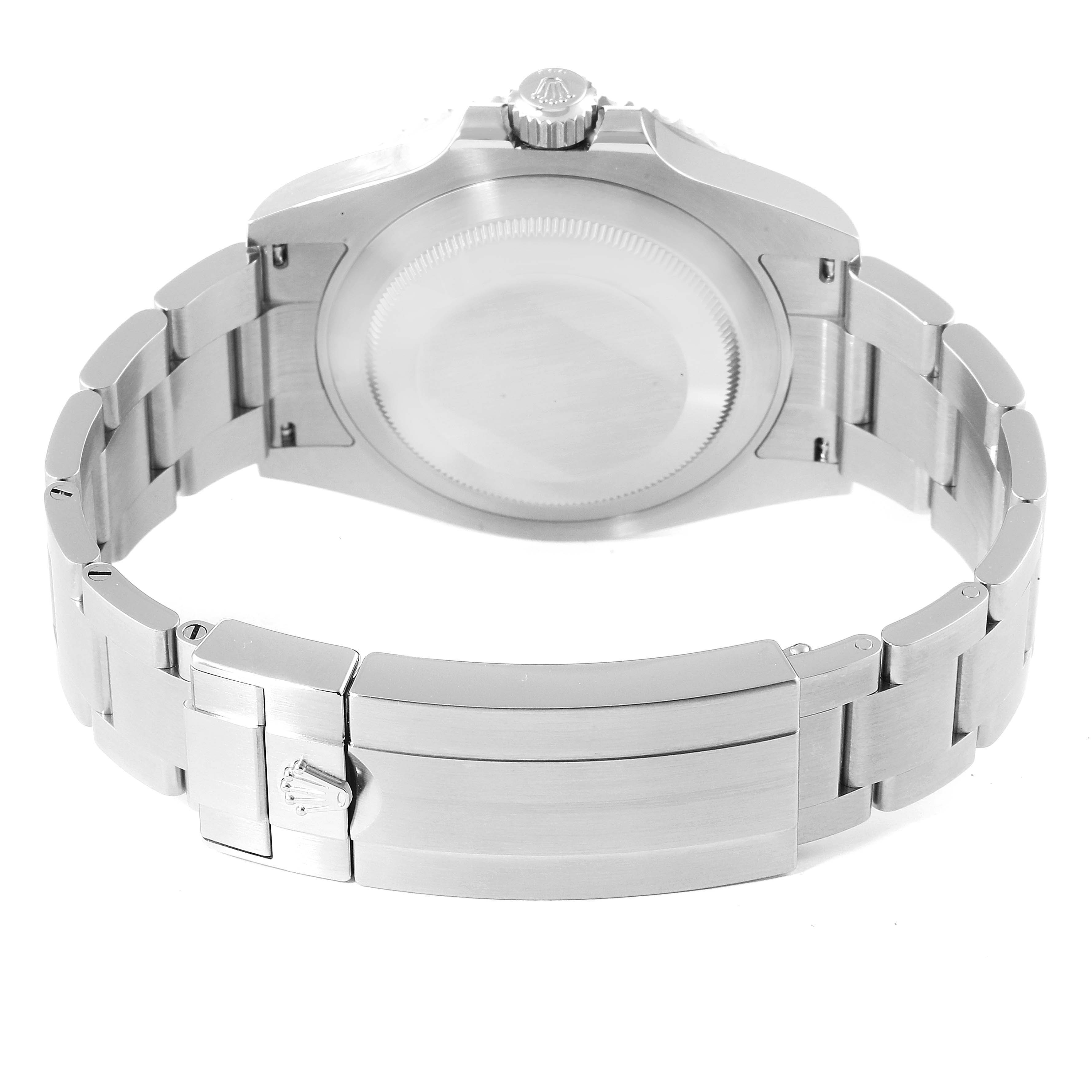 The image shows the back view of a Rolex Submariner 126610 Men
s Stainless Steel Black Dial 126610 Men
s Stainless Steel Black Dial watch, focusing on the case back and bracelet.