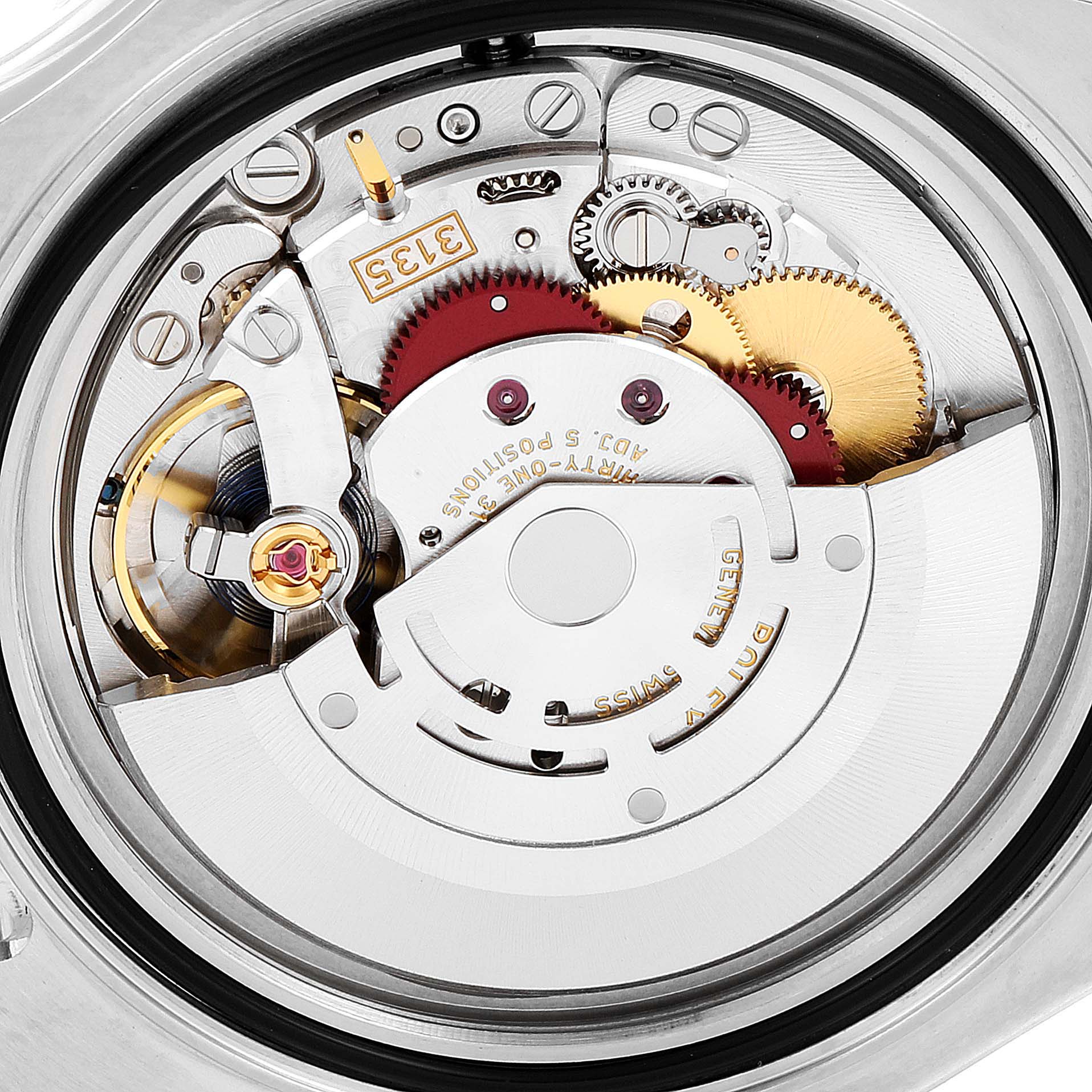 This image shows the internal mechanical movement of the Rolex Yacht-Master 116621 Men's Steel and Gold (two tone) Brown Dial 116621 Men's Steel and Gold (two tone) Brown Dial watch.