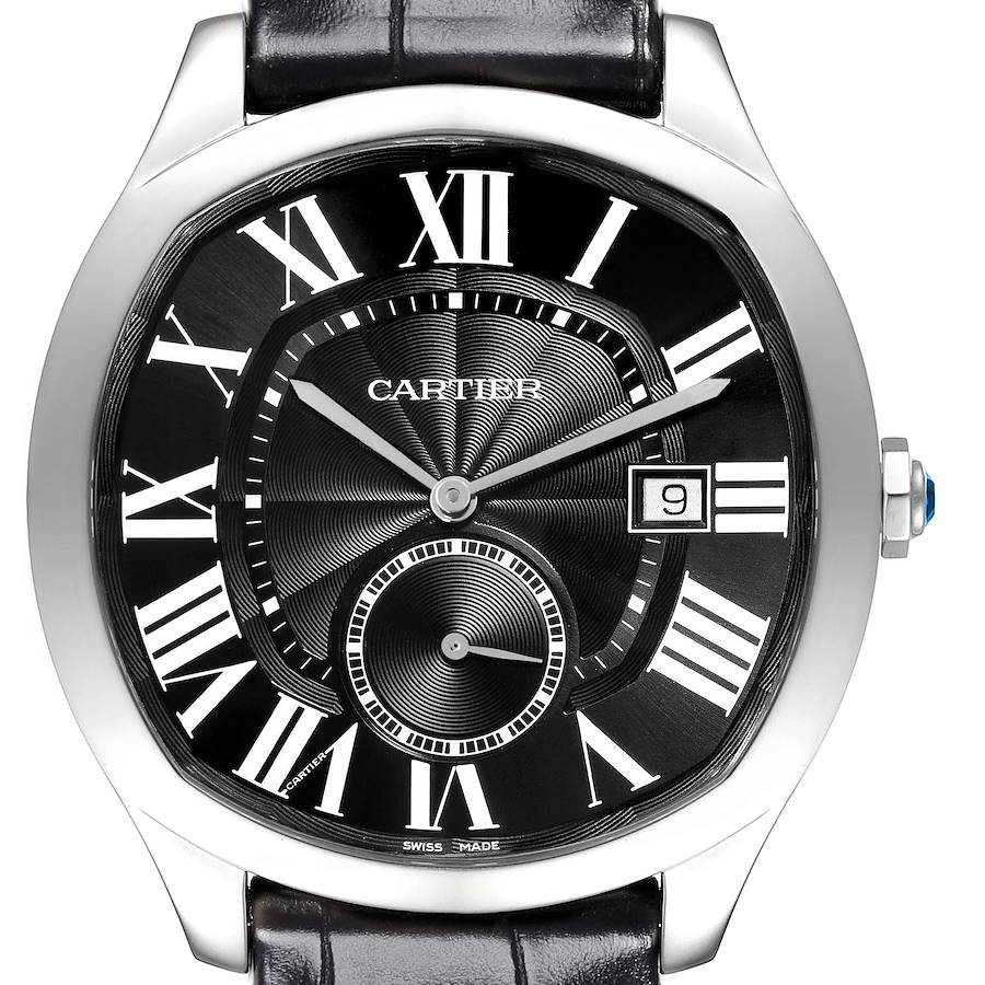 Cartier Drive de Cartier Black Dial Steel Mens Watch WSNM0009 SwissWatchExpo