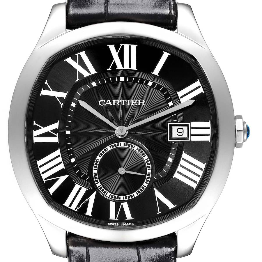 Cartier Drive de Cartier Black Dial Steel Mens Watch WSNM0009 SwissWatchExpo