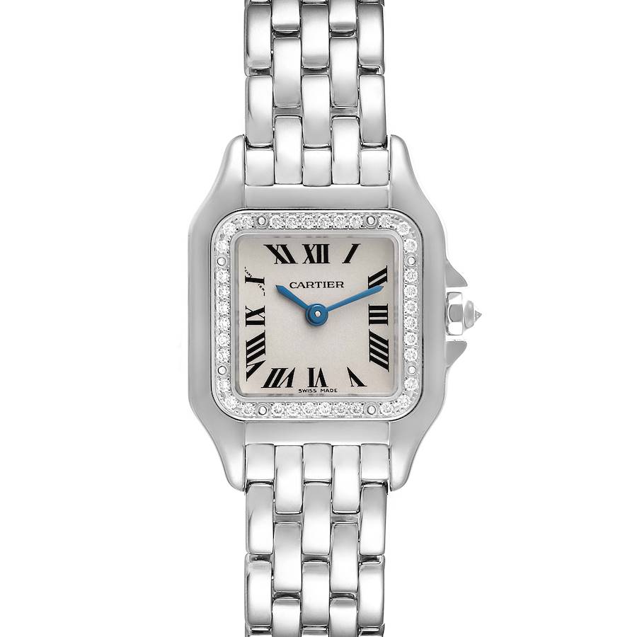 Cartier Panthere White Gold Diamond Bezel Ladies Watch WF3091F3 SwissWatchExpo