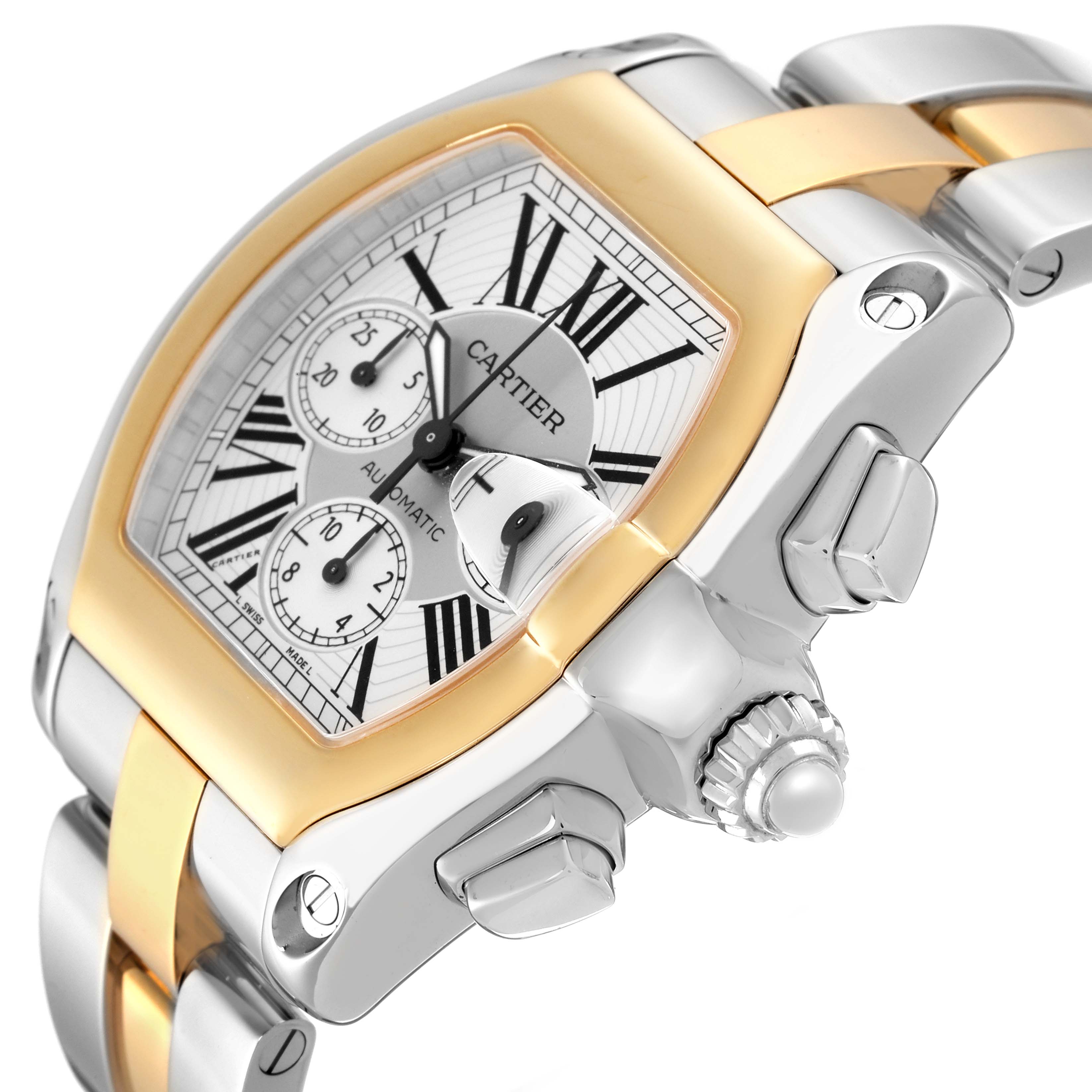 【Cartier新品トレー】 Cartier Roadster Steel and Gold (two tone) W62027Z1 | Stock
