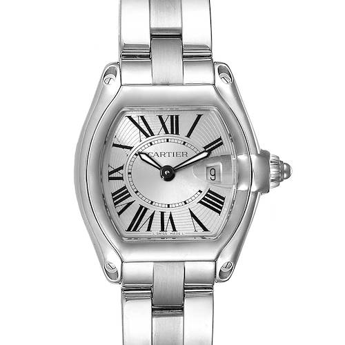 Photo of Cartier Roadster Silver Dial Small Model Steel Ladies Watch W62016V3 Box