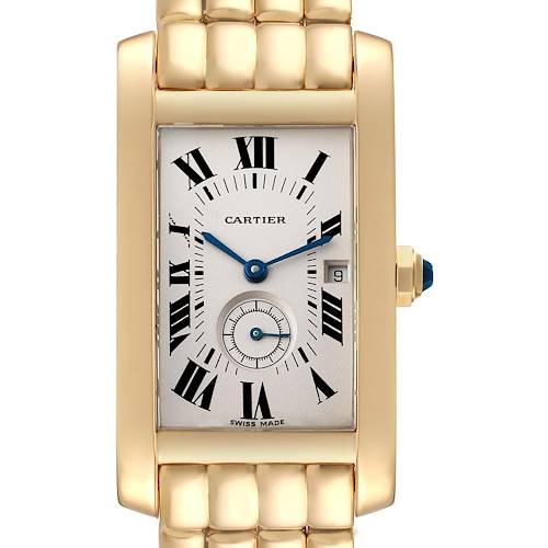 Photo of Cartier Tank Americaine Yellow Gold Silver Dial Ladies Watch W26009C9