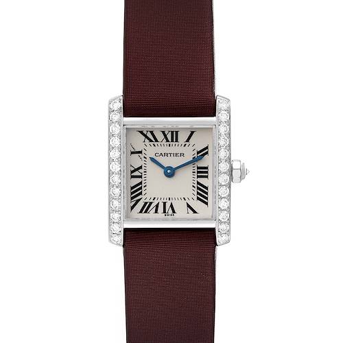 Photo of Cartier Tank Francaise White Gold Diamond Ladies Watch WE100251