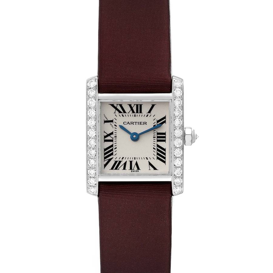 Cartier Tank Francaise White Gold Diamond Ladies Watch WE100251 SwissWatchExpo