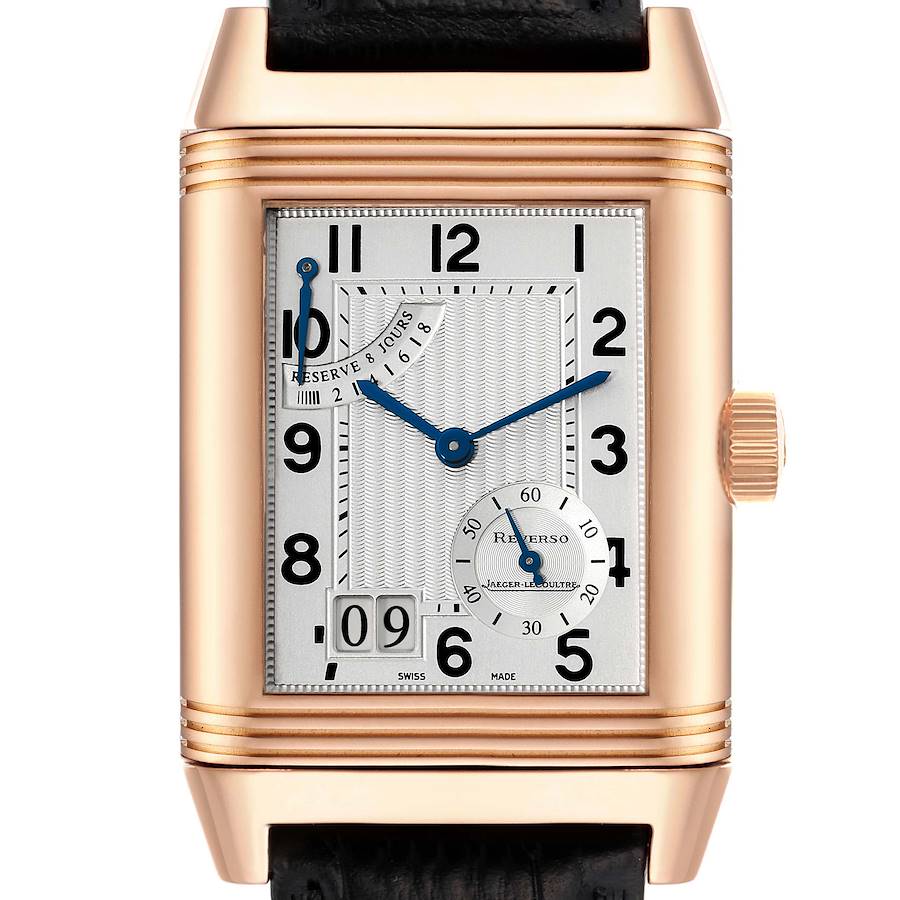Jaeger LeCoultre Reverso Grande Date Rose Gold Watch 240.2.15 Q3002401 SwissWatchExpo