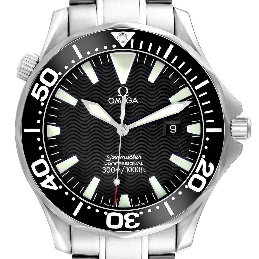 Omega Seamaster 41mm Black Dial Steel Mens Watch 2264.50.00 SwissWatchExpo