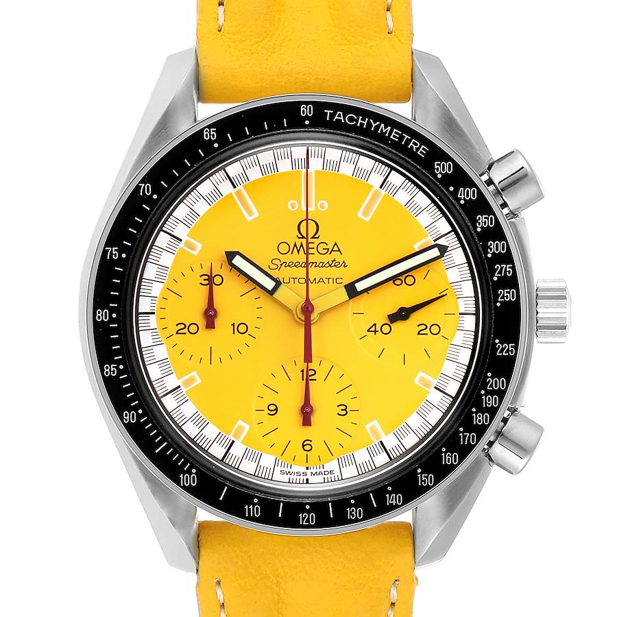 Omega Speedmaster Schumacher Yellow Dial Automatic Mens Watch 3810.12.40 SwissWatchExpo