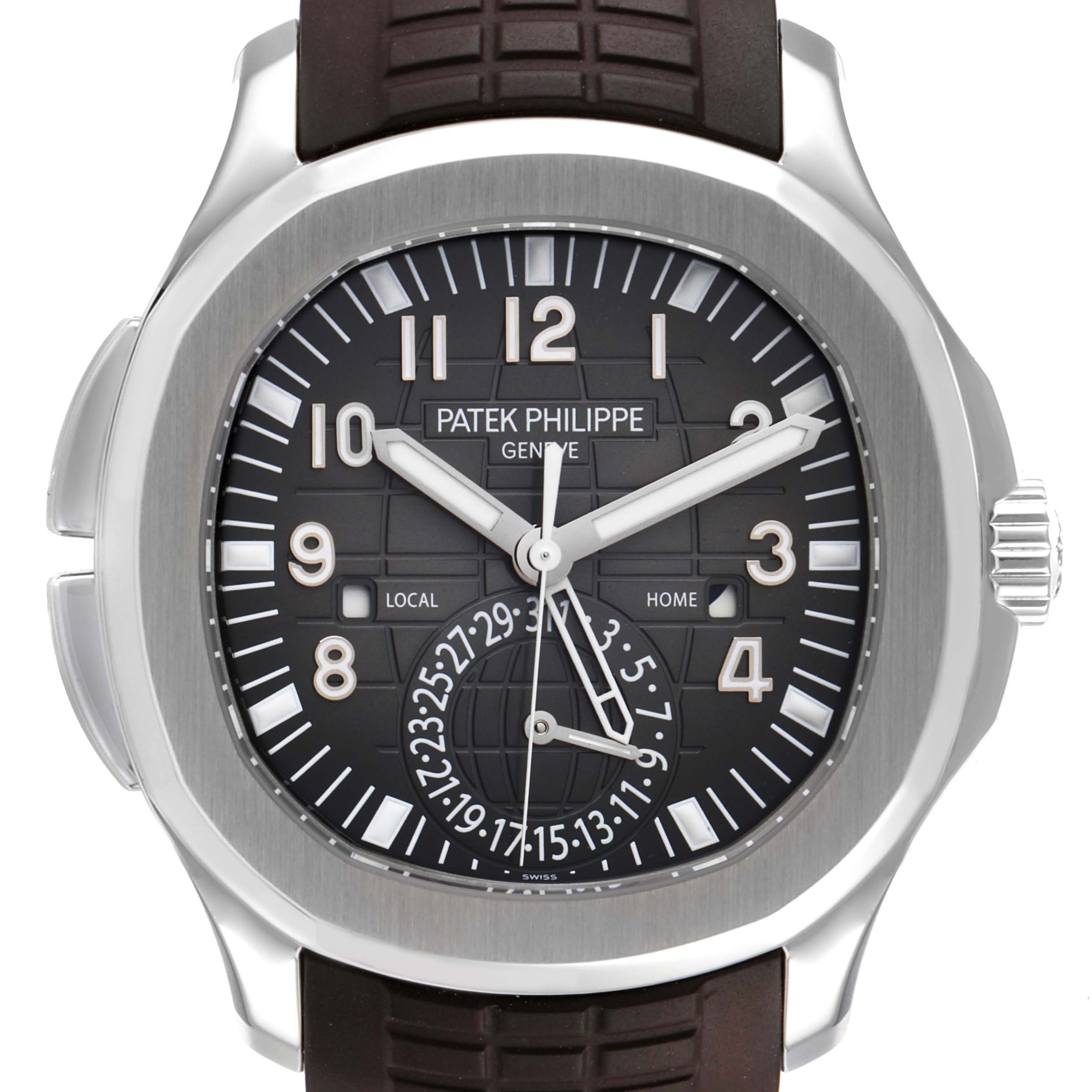 Patek Philippe Aquanaut Travel Time Steel Mens Watch 5164 Box Papers ...