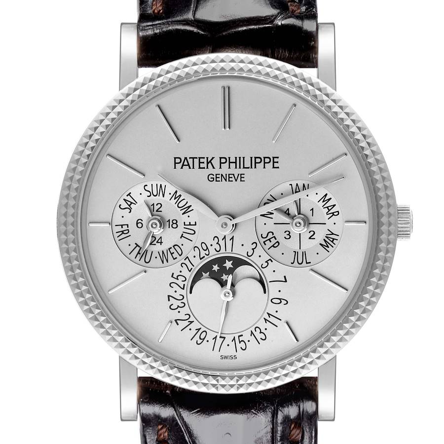 Patek Philippe Grand Complication Perpetual Calendar White Gold Mens Watch 5139G SwissWatchExpo