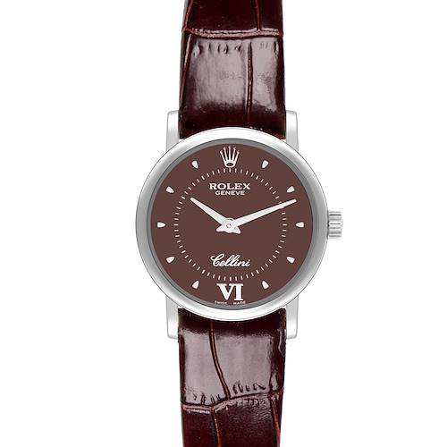 Photo of Rolex Cellini Classic White Gold Brown Dial Ladies Watch 6110