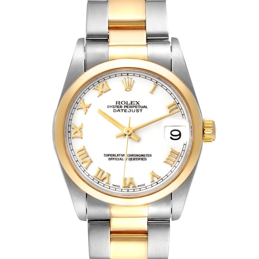 Rolex Datejust 31 Midsize Steel Yellow Gold White Dial Ladies Watch 78243 SwissWatchExpo