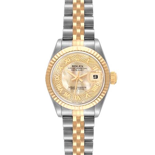 Photo of Rolex Datejust Steel Yellow Gold MOP Dial Ladies Watch 69173 Box Papers