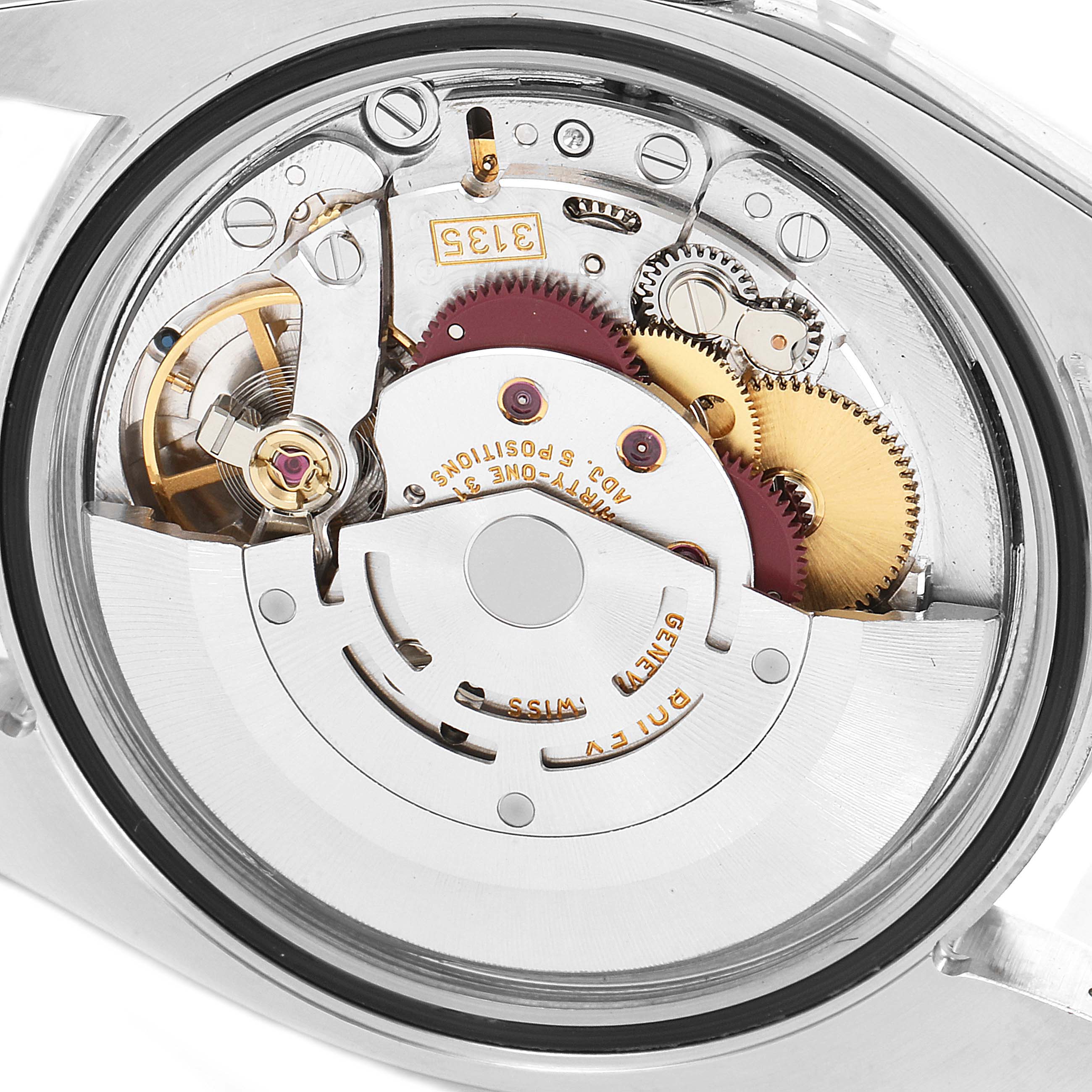 This image shows the inner mechanical movement of the Rolex Turn-o-Graph 116264 Men
s Stainless Steel Blue Dial 116264 Men
s Stainless Steel Blue Dial watch from the back angle.