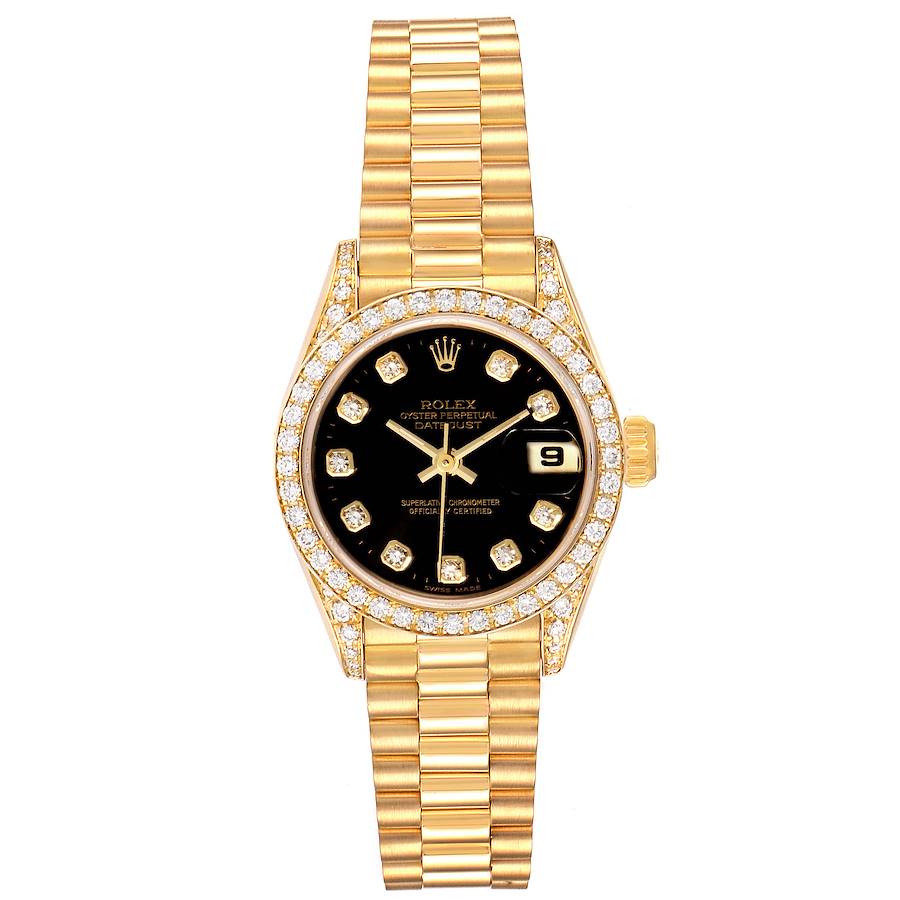 NOT FOR SALE Rolex President Datejust Yellow Gold Diamond Ladies Watch 69158 Box Papers PARTIAL PAYMENTS SwissWatchExpo