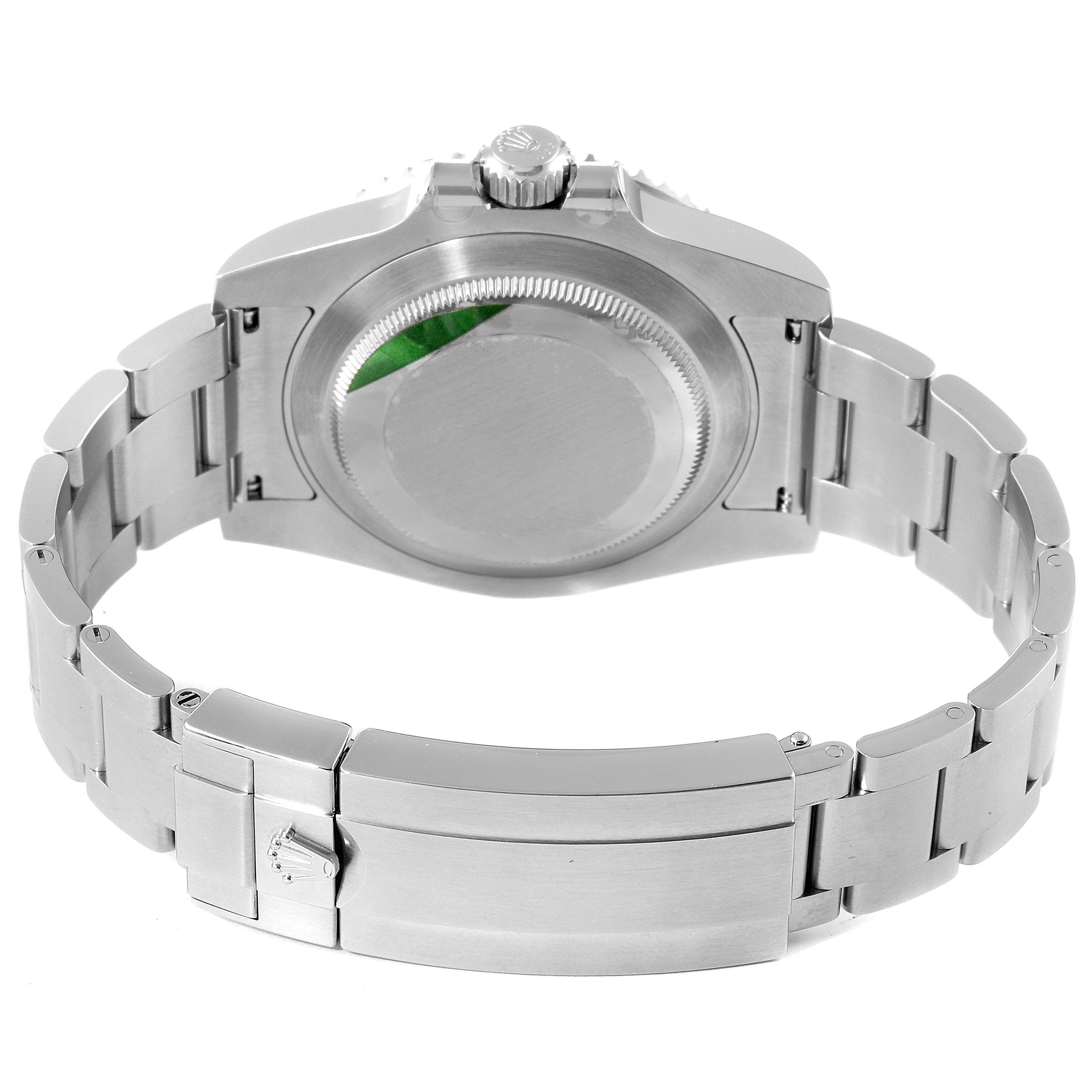 The image shows the back and bracelet of a Rolex Submariner 114060 Men
s Stainless Steel Black Dial 114060 Men
s Stainless Steel Black Dial watch at a rear angle.