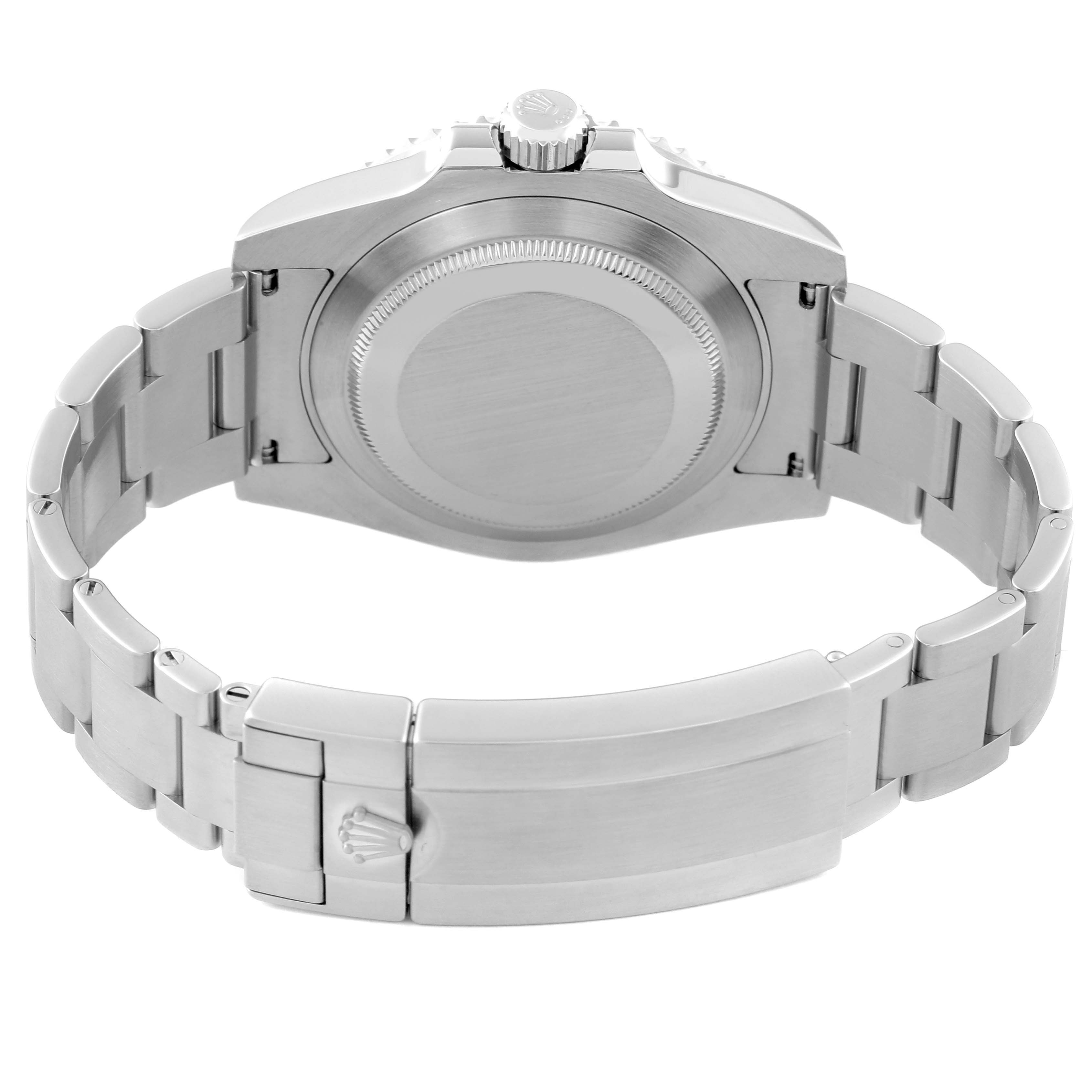 The image shows the back case and bracelet of a Rolex Submariner 116610 Men
s Stainless Steel Black Dial 116610 Men
s Stainless Steel Black Dial watch from a rear angle.